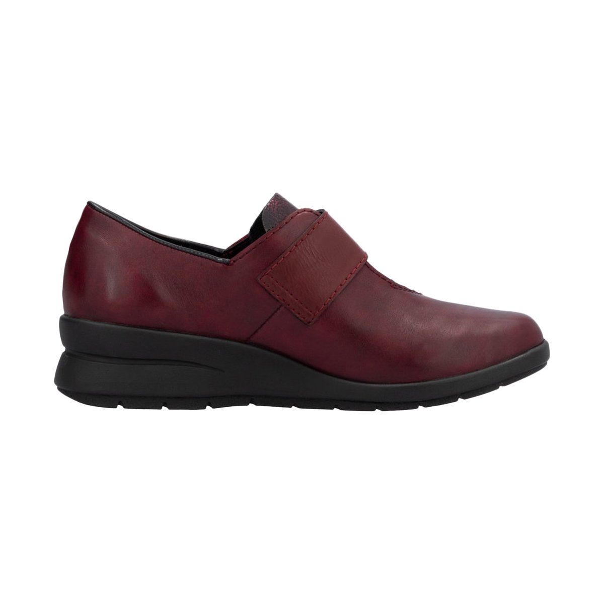 Basket Basse Cuir Cristallino rouge, RIEKER