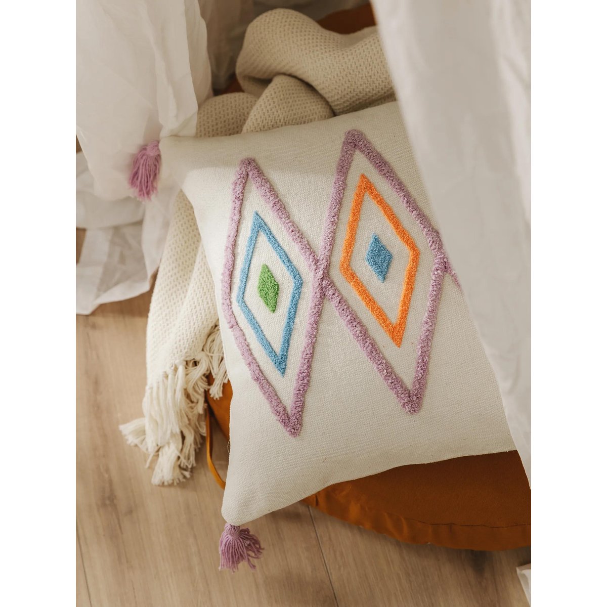 Housse de coussin fait main MALIKA multicouleur, BENUTA