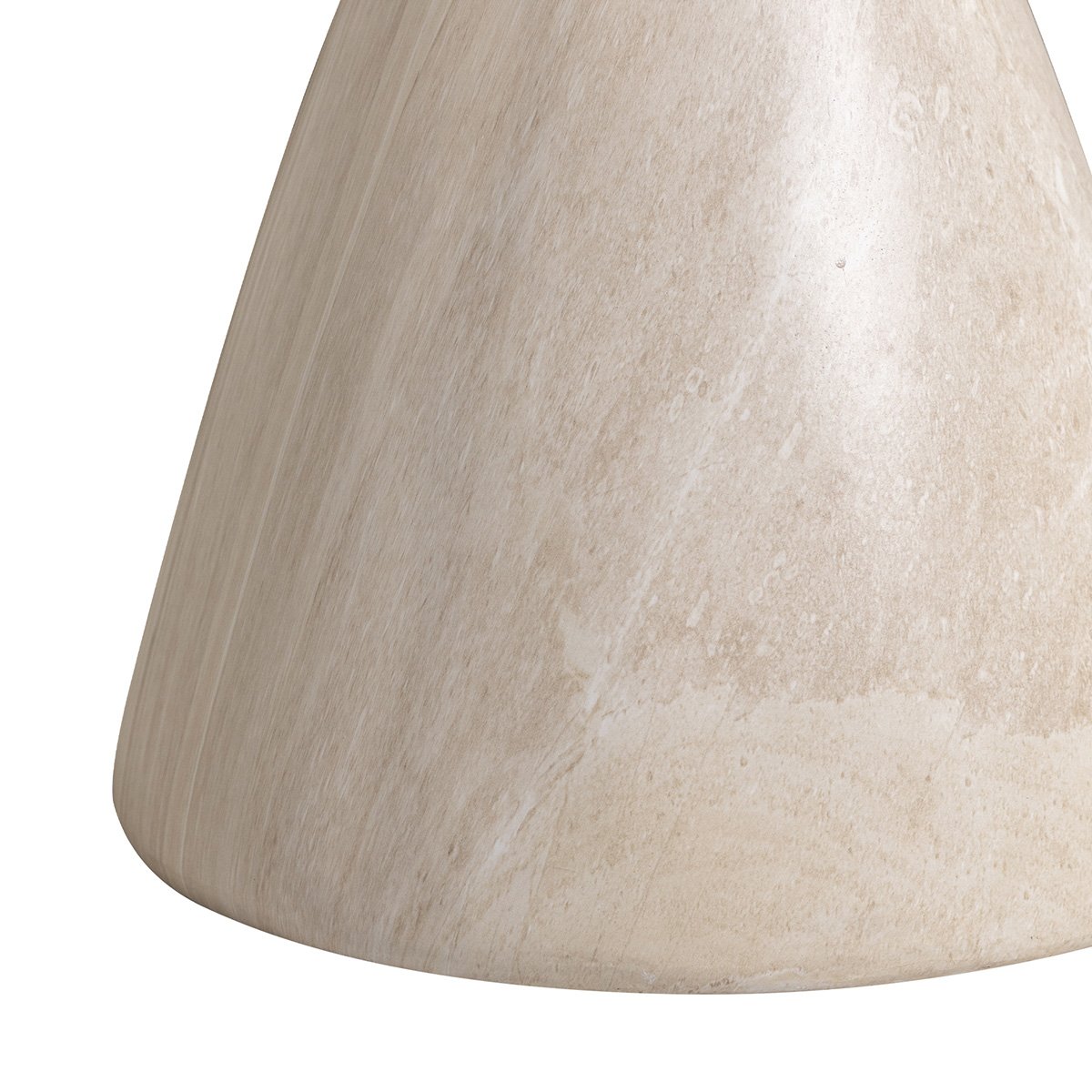 Table d'appoint ronde ø45cm - Effet travertin - SABBIA grège, MAISON AUBERTIN