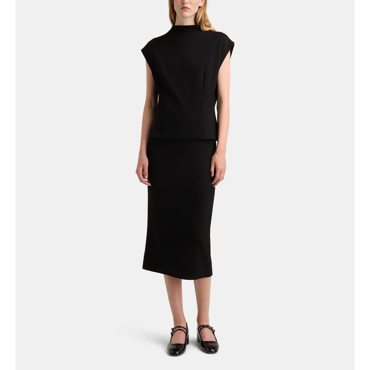 Top sans manches fuxia jer noir, GALERIES LAFAYETTE