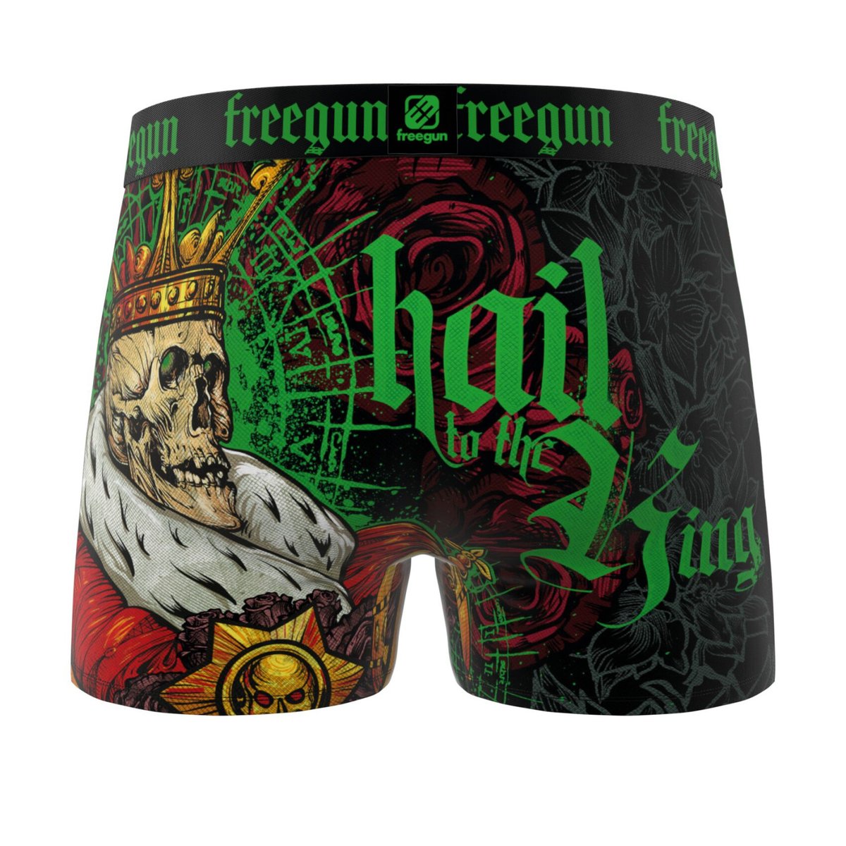 Lot De 3 Boxers Microfibre vert/noir/jaune/doré/marron/rouge/gris, FREEGUN