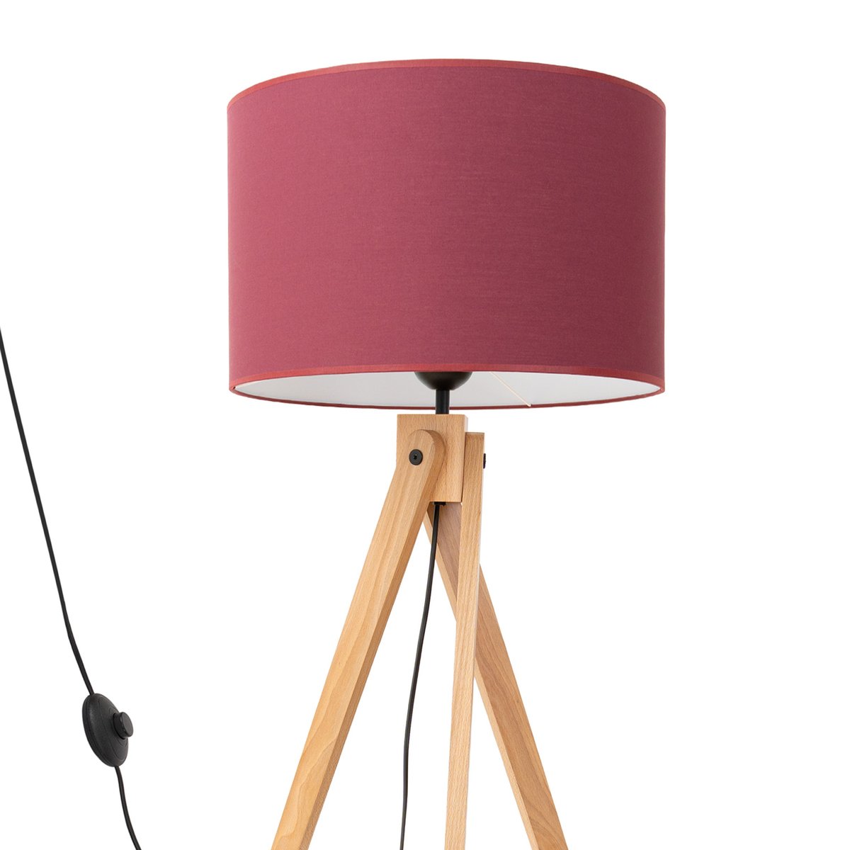 Lampadaire Tissu Bordeaux E27 1 Natt bordeaux, EDEN