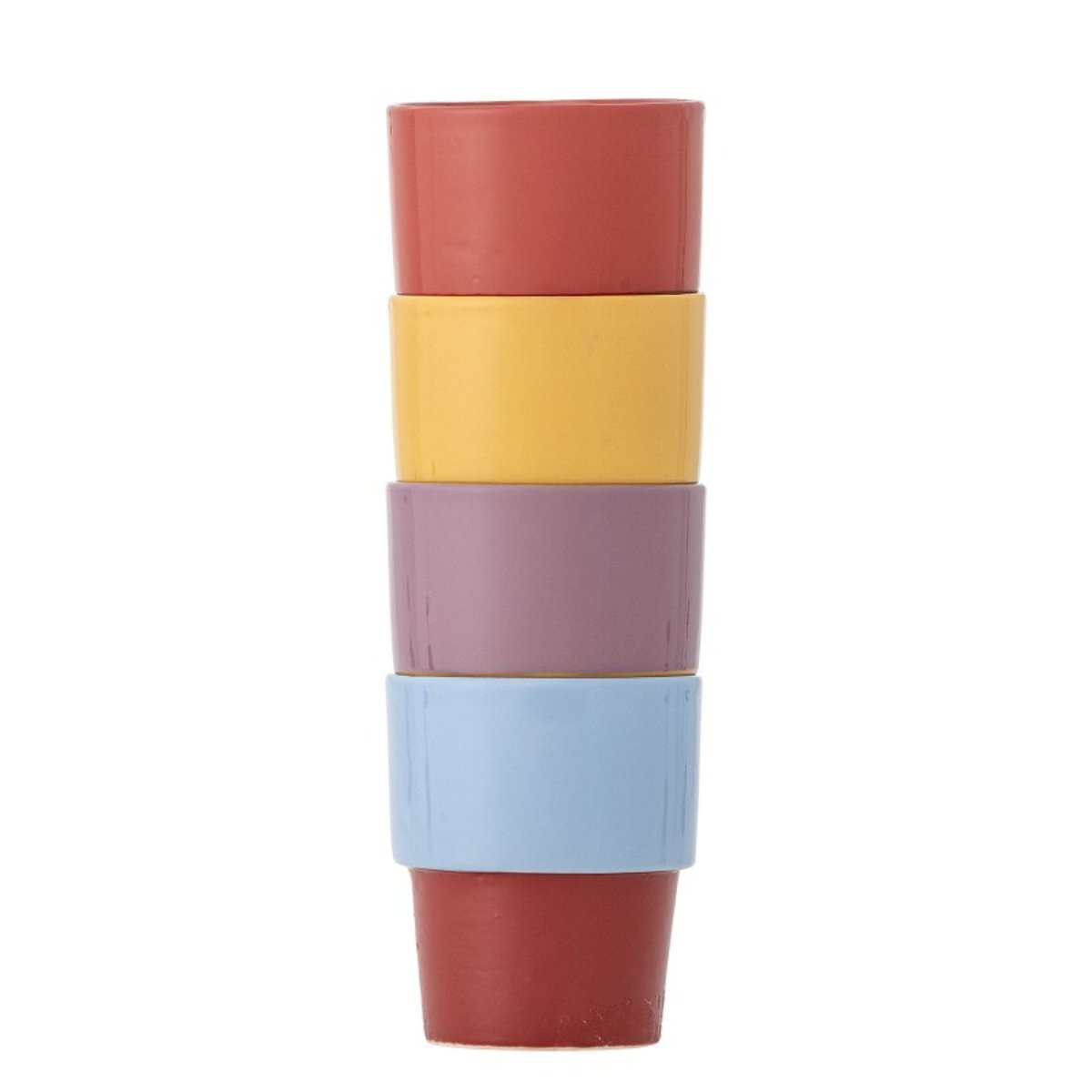 Tasses grès EWAN set de 4 multicolore, BLOOMINGVILLE