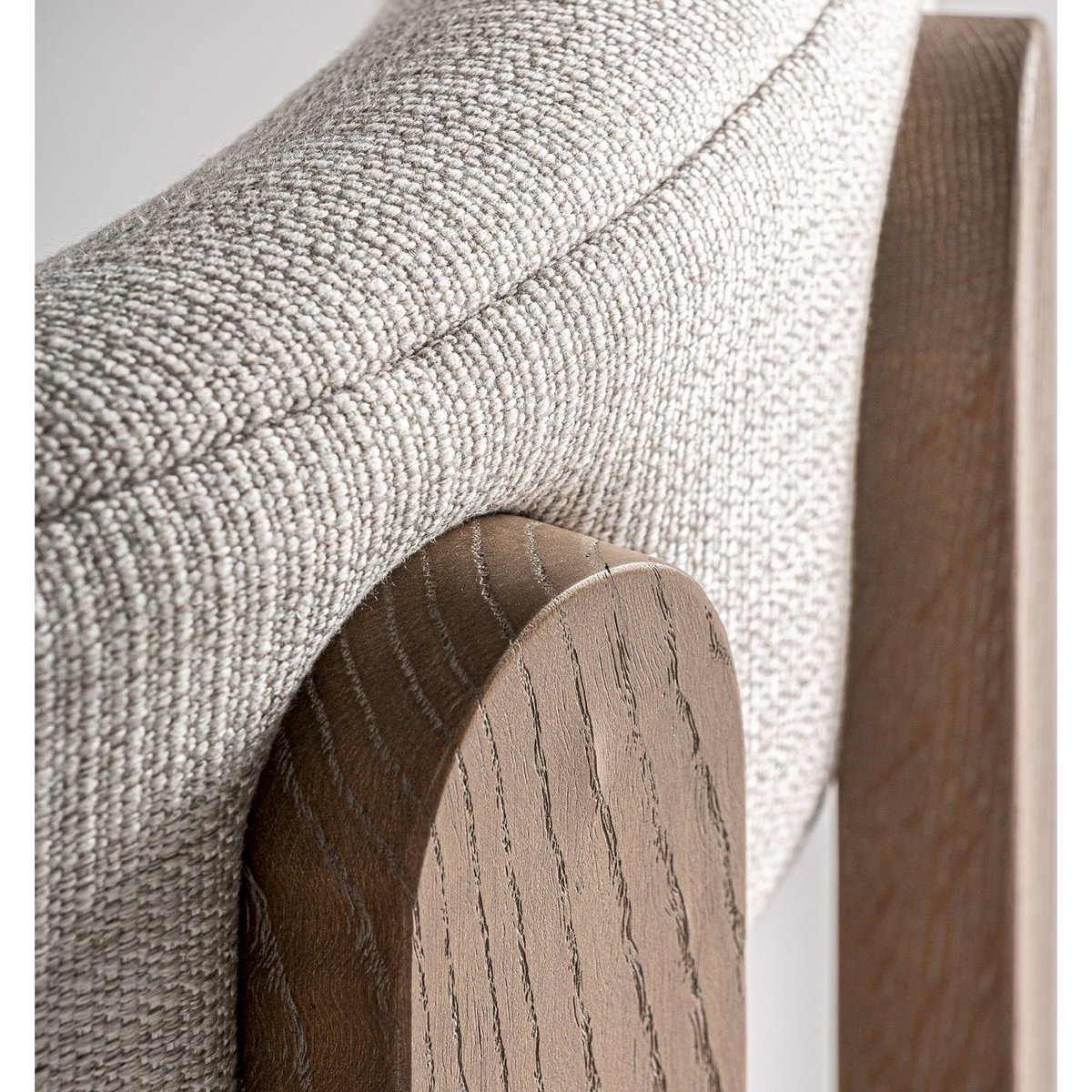 Chaise en frêne et tissu vendue par 2 beige et bois brun, RECOLLECTION