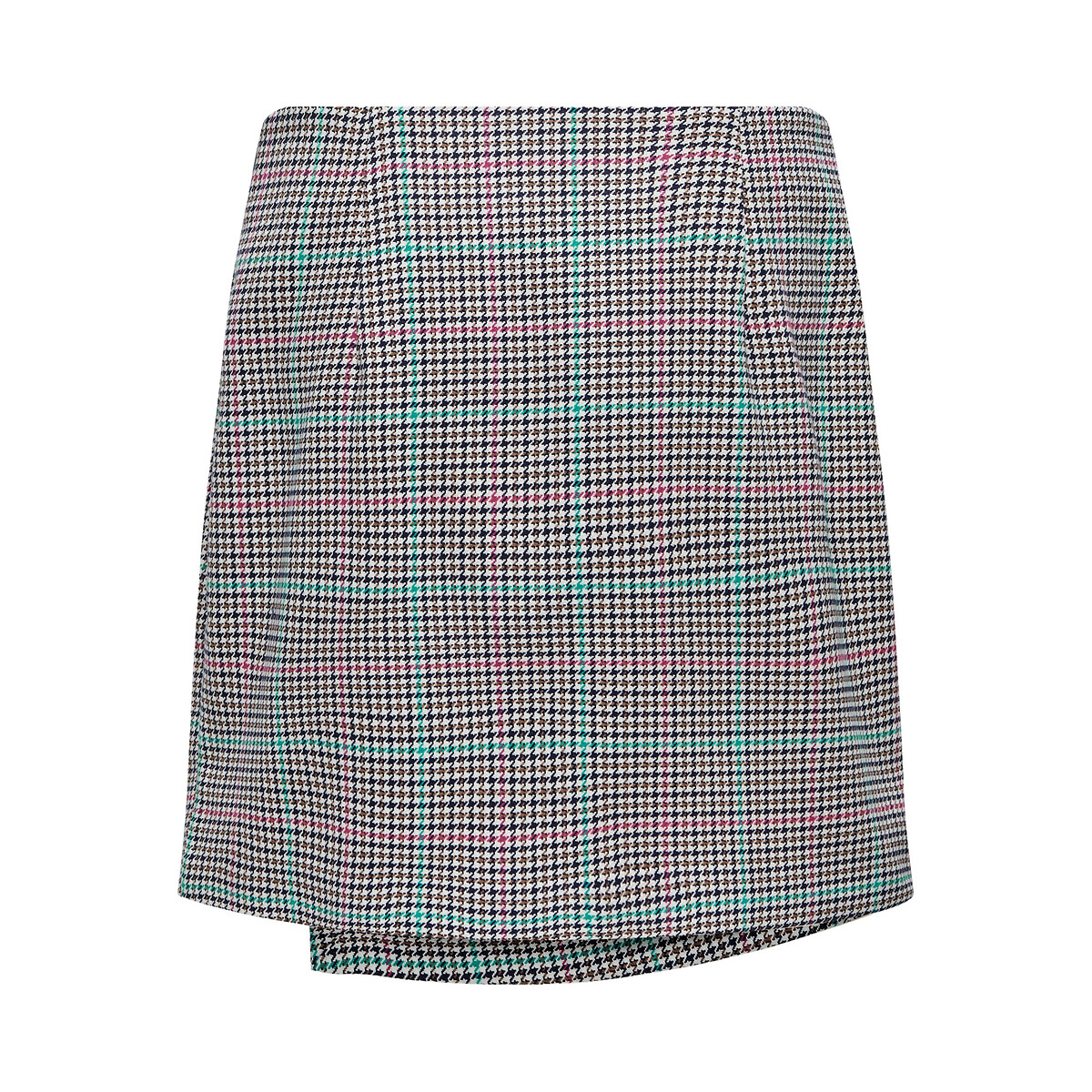 Jupe courte à carreaux, taille haute imprimé carreaux, ONLY