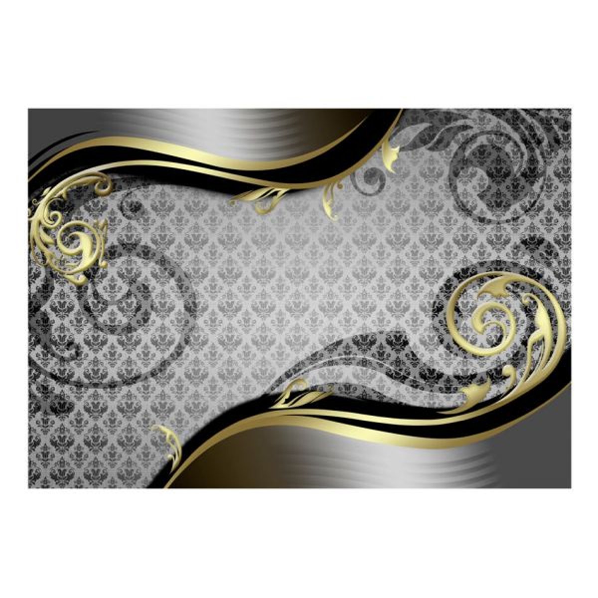 Papier peint intissé panoramique Golden snail noir, EDEN