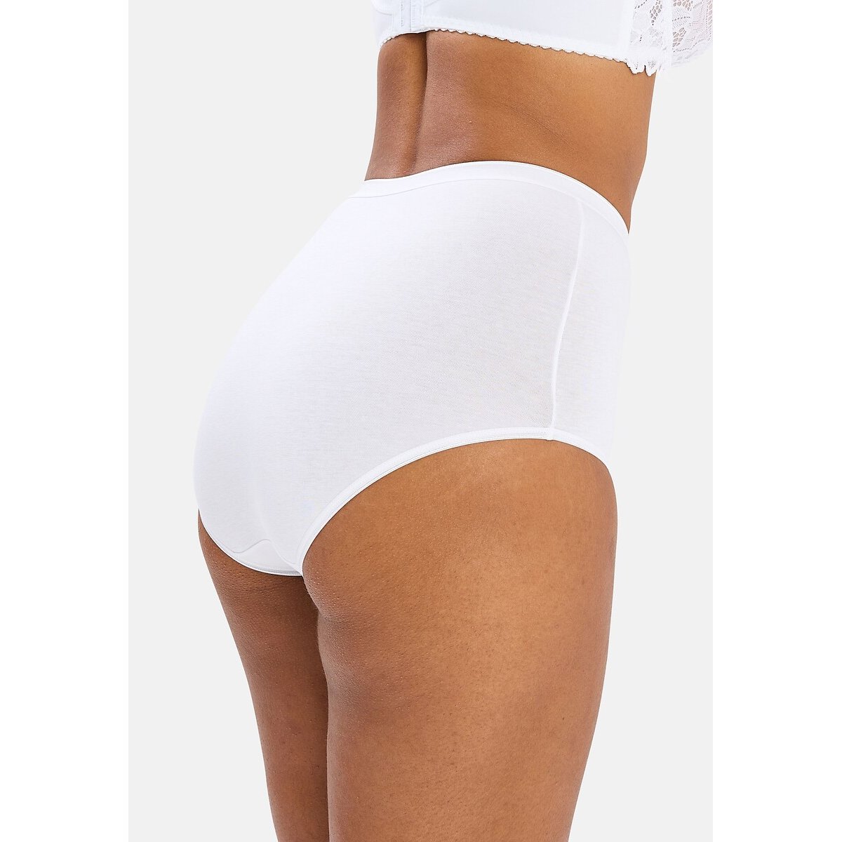 Pack of 3 Simplement Full Knickers in Organic Cotton white + white + white, SANS COMPLEXE
