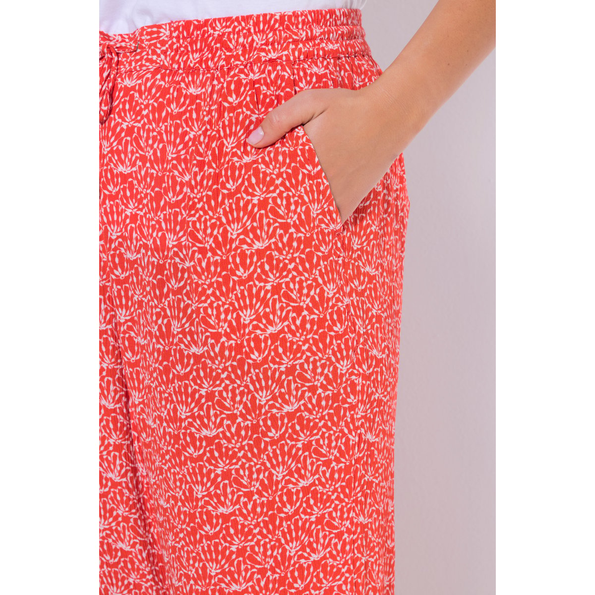 Pantalon Rose en crêpe corail, ULLA POPKEN