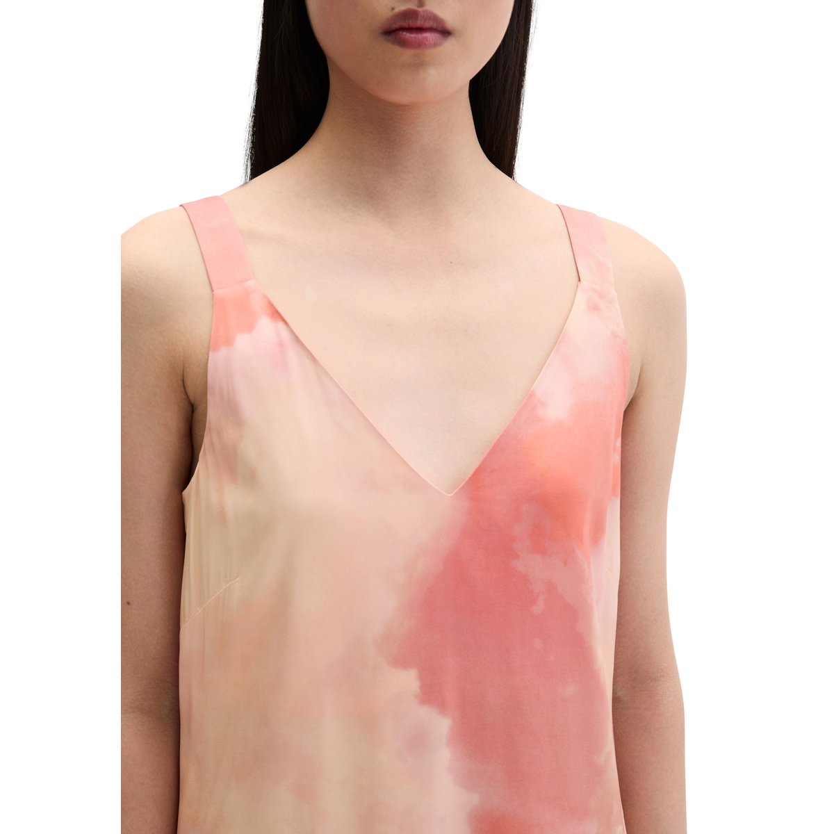 Robe en satin regular en mélange de viscose de haute qualité rose, MARC O'POLO