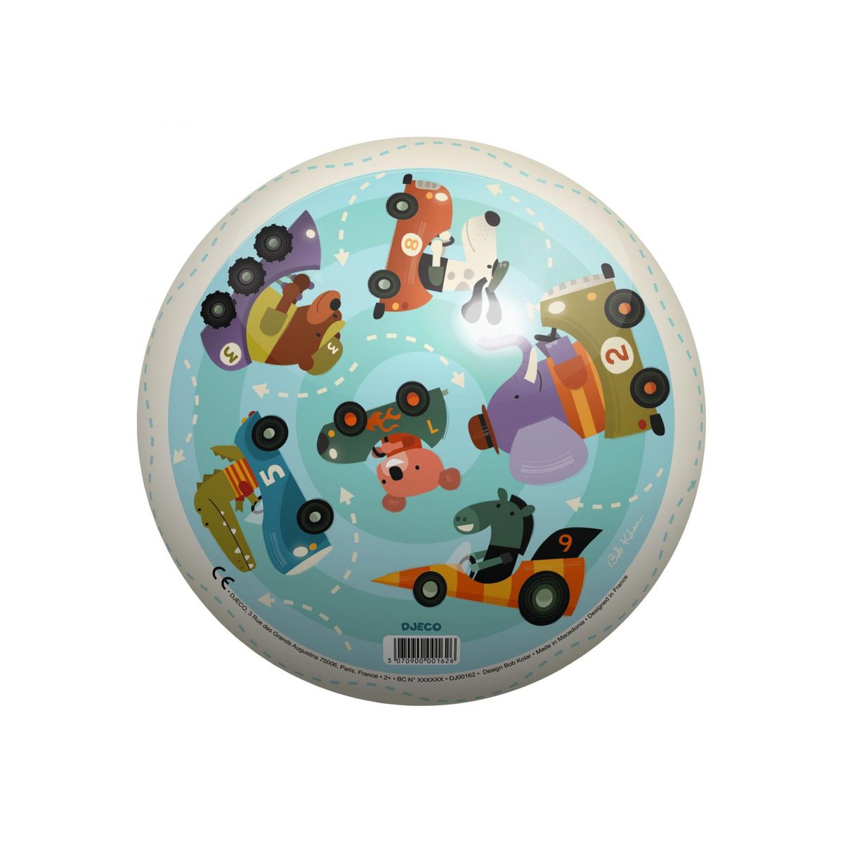 Traffic ballon de plage 22 cm Bleu, Multicolore couleur unique, DJECO