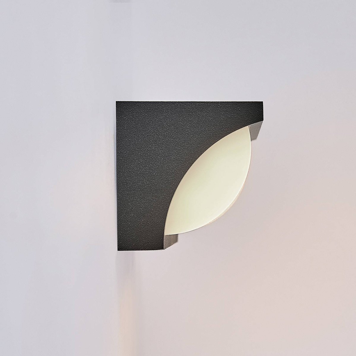 Applique extérieure en aluminium moderneLED anthracite, blanc satiné, LUCANDE
