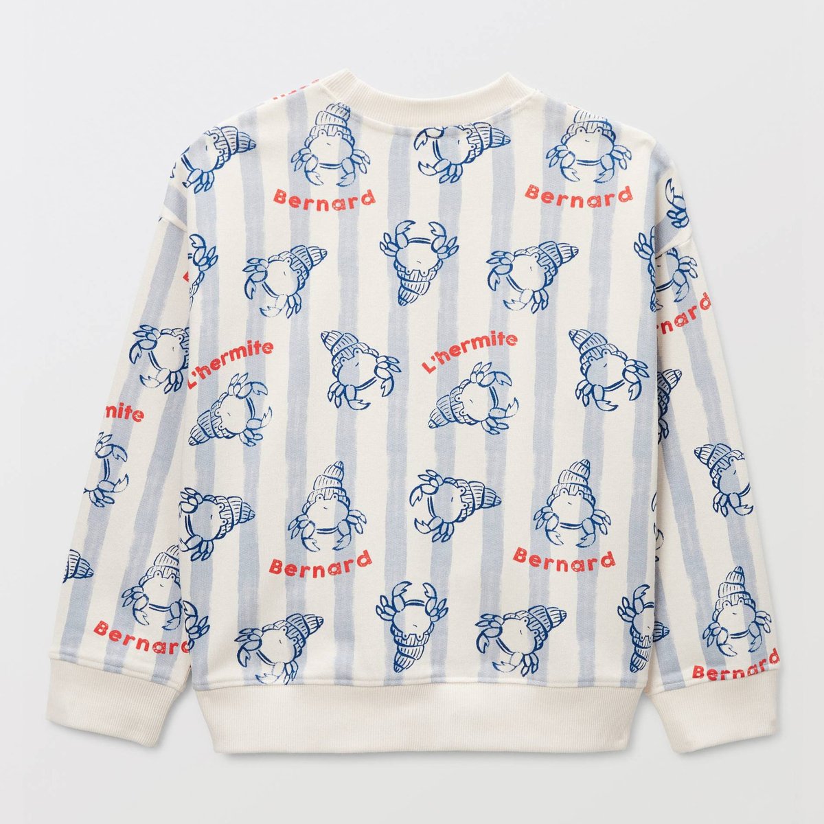 Sweat col rond imprimé en coton BIO GOTS naturel, MONOPRIX
