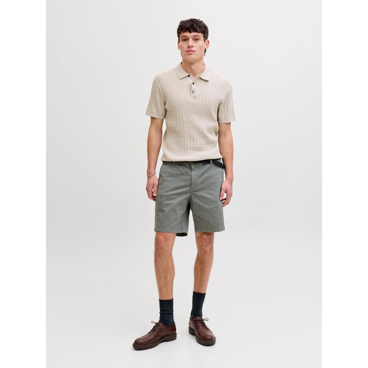 Polo Tricoté oatmeal, JACK & JONES