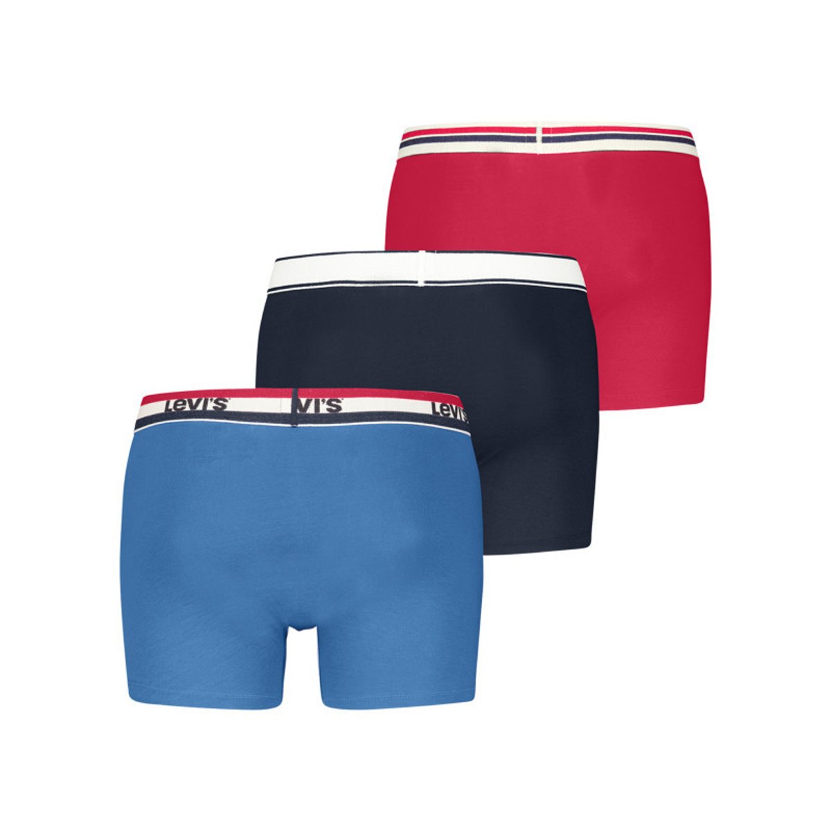 Lot de 3 boxers courts multicolores en coton avec ceinture élastiquée multicolores, LEVI'S