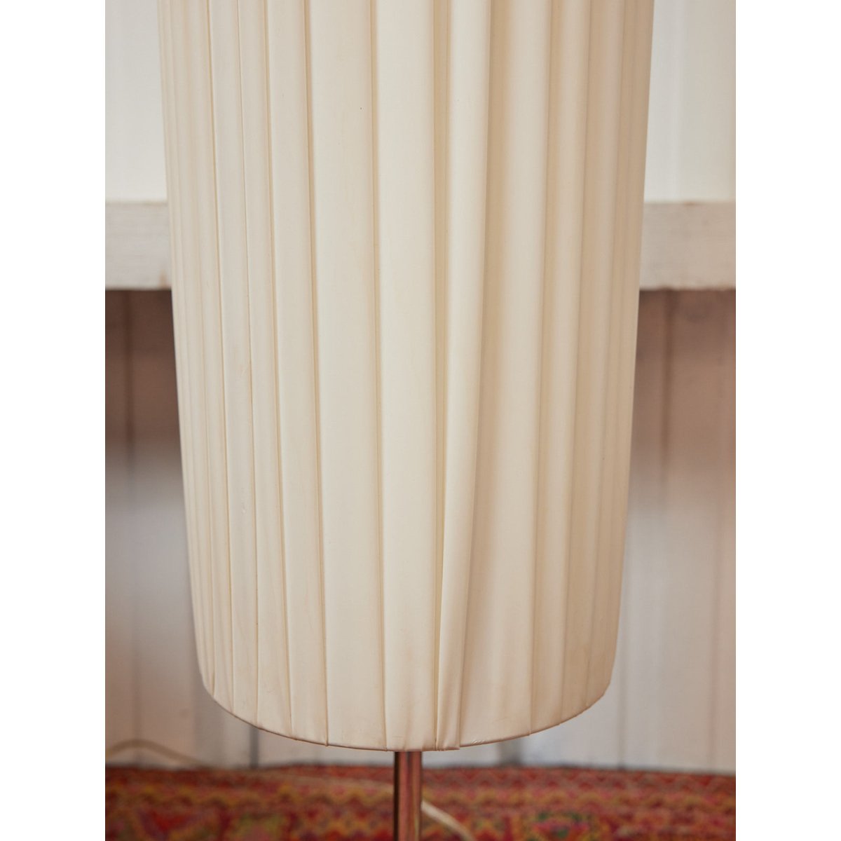 Lampadaire en tissu plié Julien N°390 - Bon état gris, DEBONGOUT