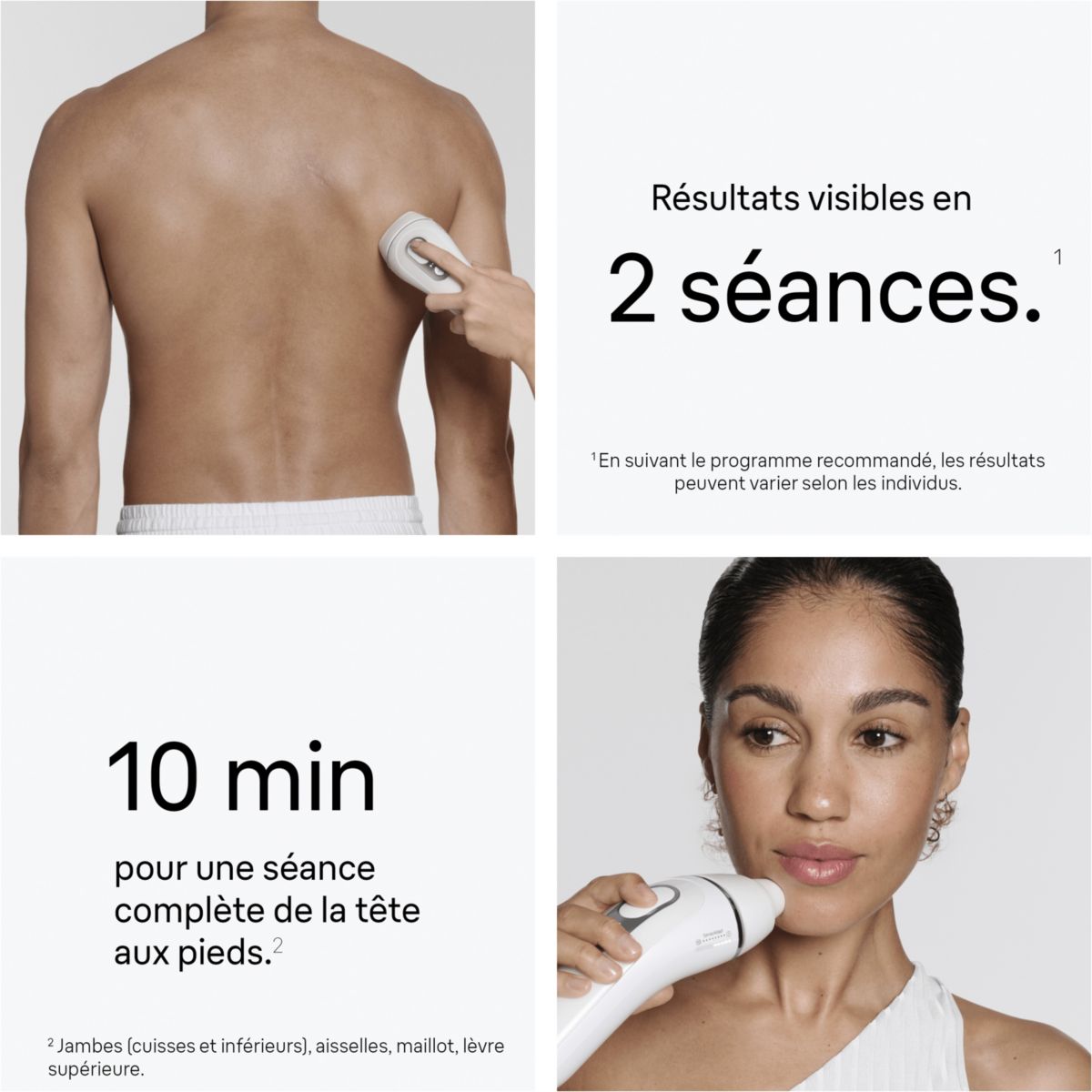 Epilateur lumière pulsée IPL PL5234 2 têtes, 1 rasoir Gillette Venus, une pochette blanc, BRAUN