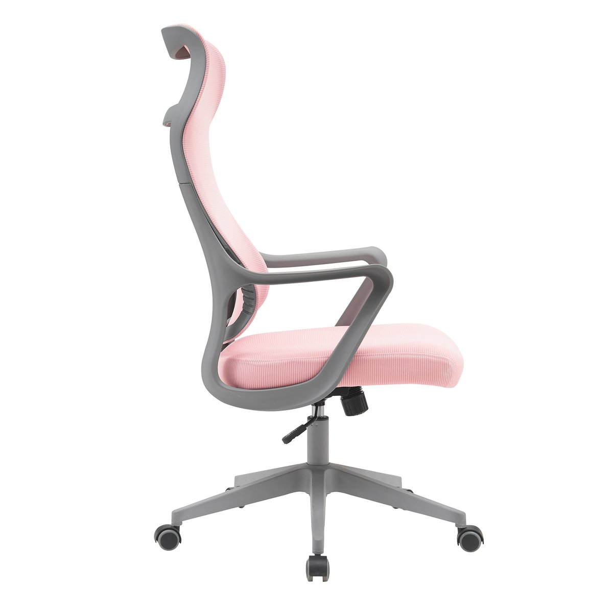 Fauteuil de bureau rotatif en tissu mesh, REMI rose poudré, HISPANOHOGAR