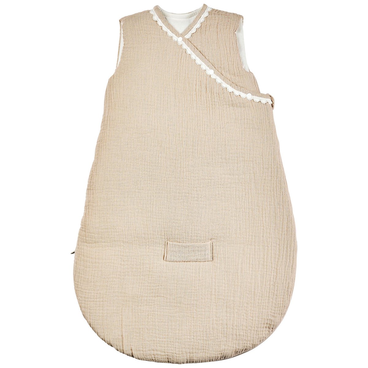 Gigoteuse en gaze de coton beige, écru, NATTOU