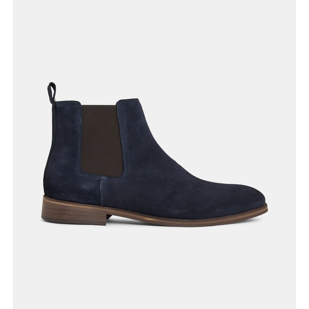 Bottines chelsea marvin cuir lisse ou velours bleu, COMPTOIR GL