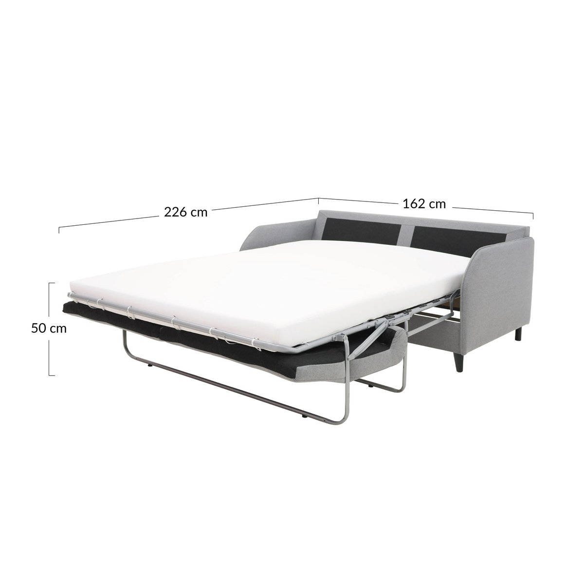 Canapé convertible express 3 places, COSMOS vert sauge, BEST MOBILIER