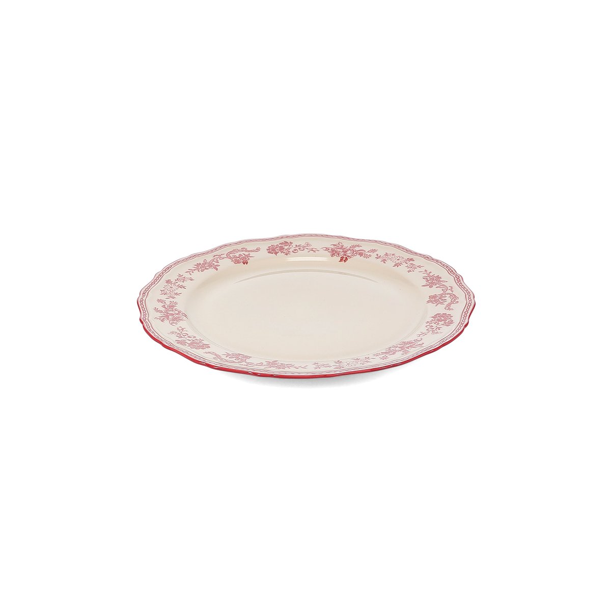 Lot de 4 assiettes CYRIL rouge, SP COLLECTION