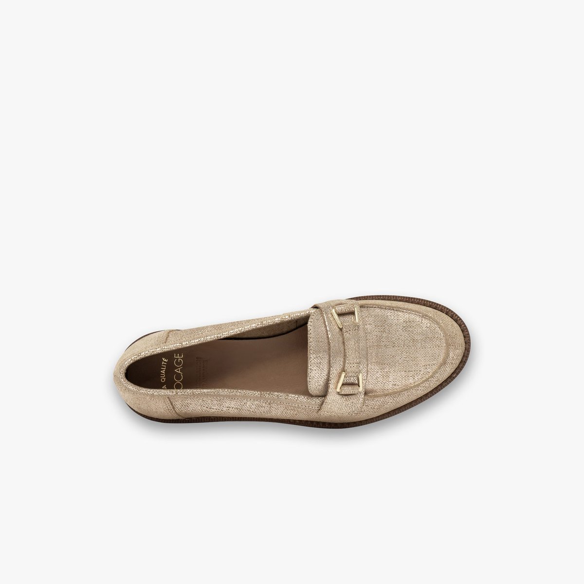Mocassin en cuir ALANNA or dore, BOCAGE