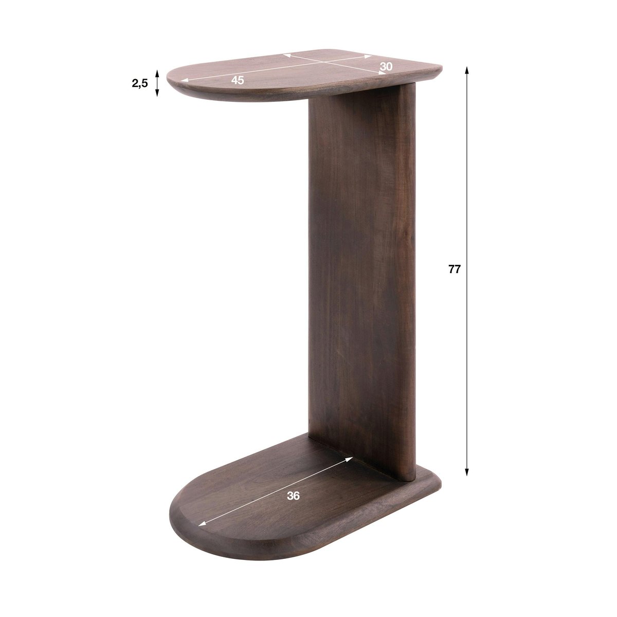 Tablette de canapé en bois d'acacia brun NAKO marron, PIER IMPORT