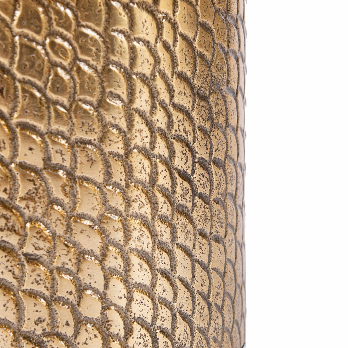 Bougeoir en aluminium CROCO laiton, BAZAR BIZAR