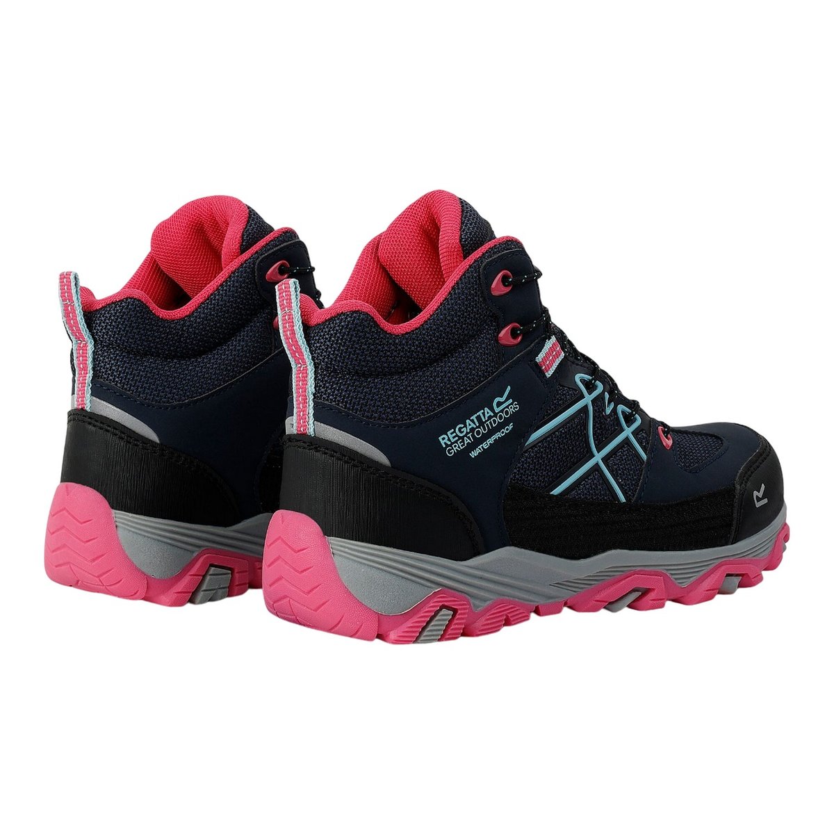 Bottines de marche SAMARIS bleu marine / rose fluo, REGATTA