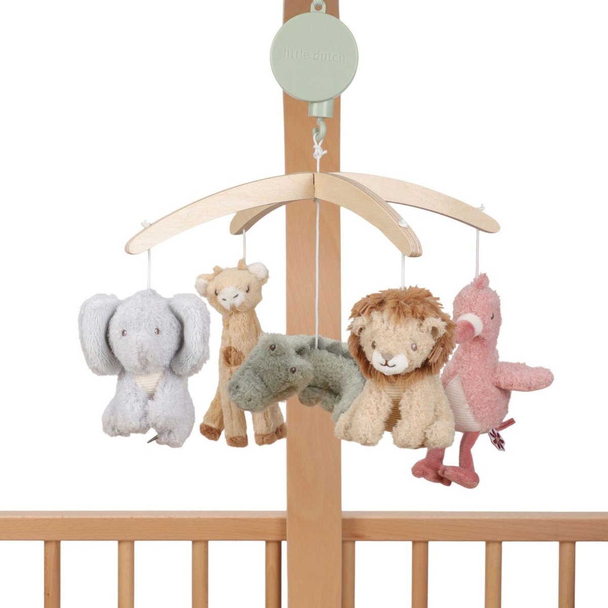 Mobile musical multicolore, bois, LITTLE DUTCH