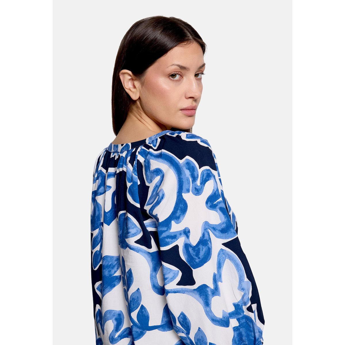 Tunique à imprimé blanc/bleu, BETTY & CO