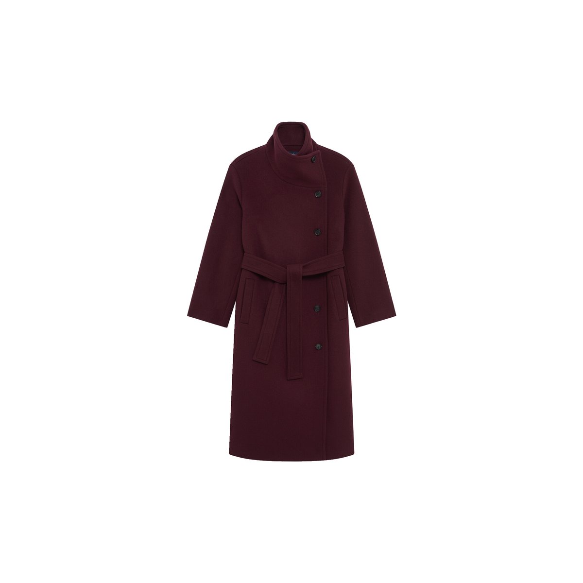 Manteau long droit GROMEO prune, CAROLL