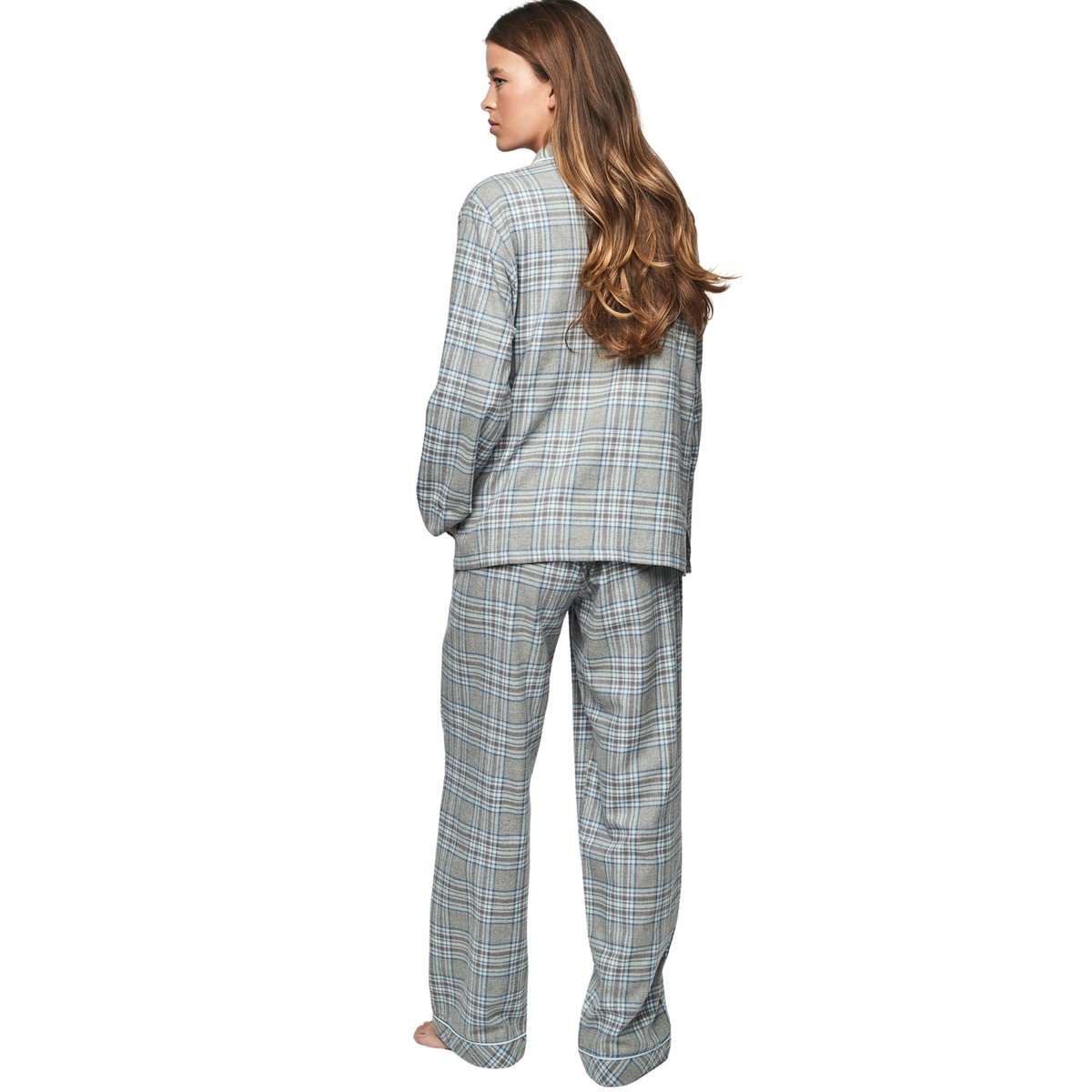 Pyjama pantalon chemise manches longues P114 HERITAGE gris, SELMARK