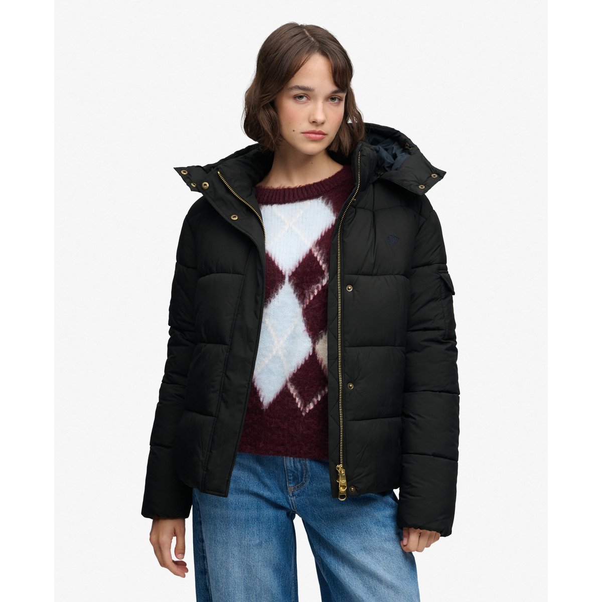 Doudoune Premium Ripstop noir, SUPERDRY