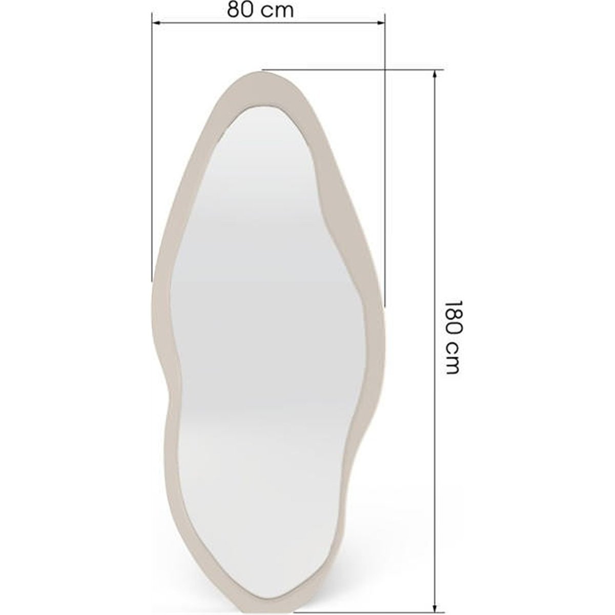 Miroir mural en bois beige clair, RECOLLECTION