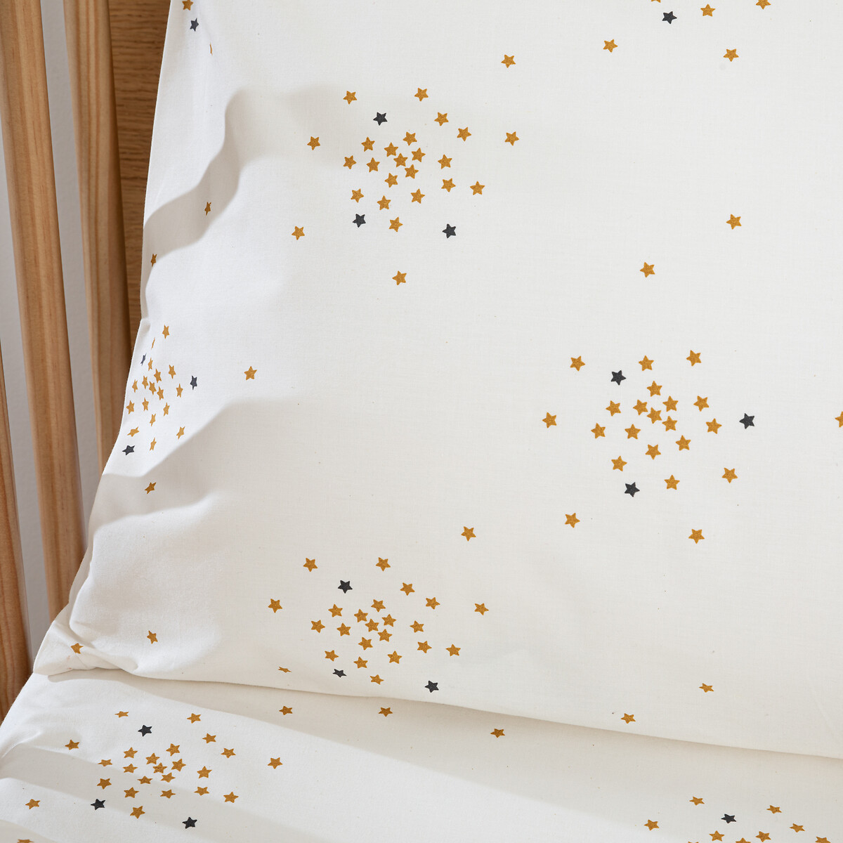 Funda de almohada para bebé, percal de algodón estampado fondo blanco, LA REDOUTE INTERIEURS