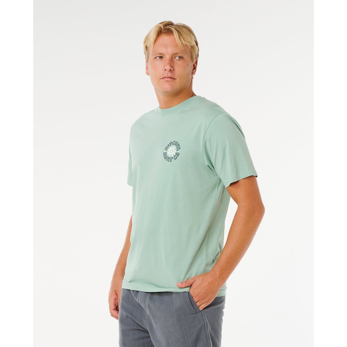 T-shirt à manches courtes Pacific Rinse Circle aloe, RIP CURL