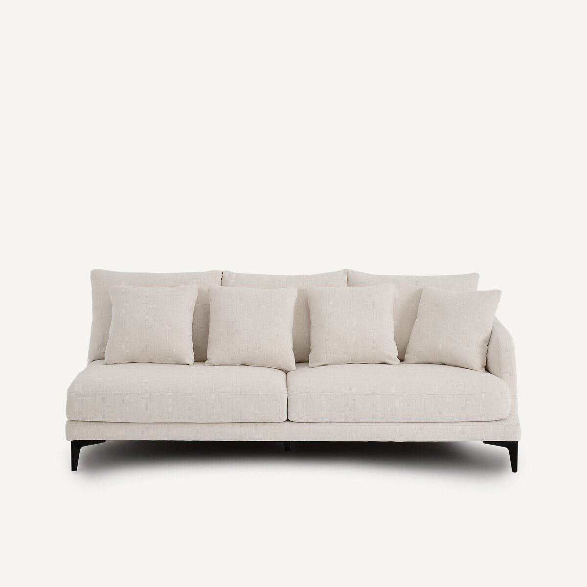Demi-canapé 3 places en toile polyester, MODERNISTE craie, EMMANUEL GALLINA X AM.PM