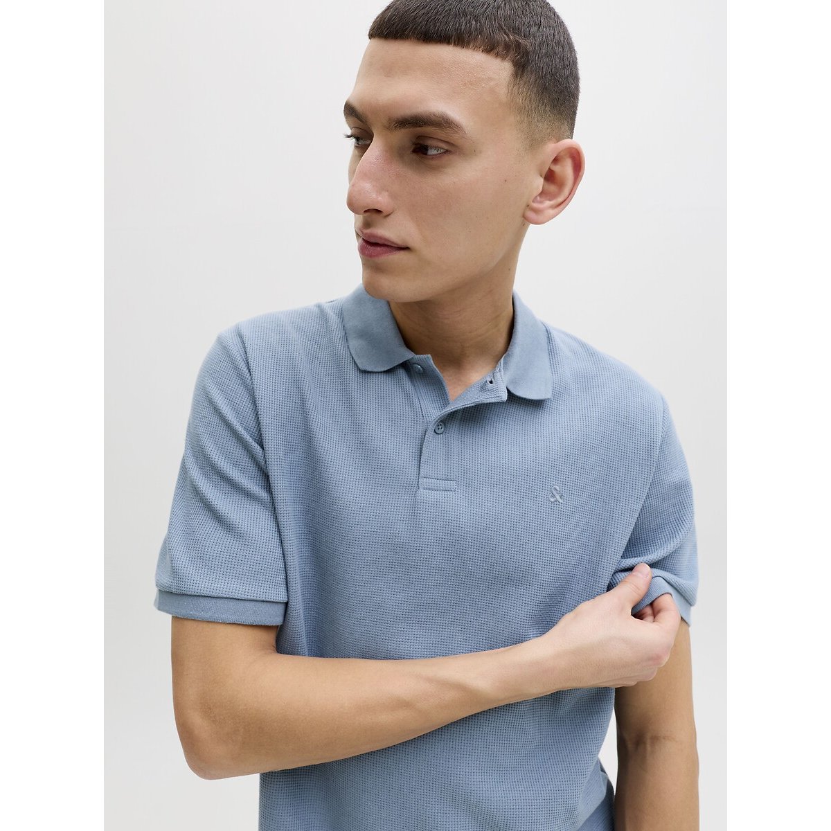 Polo manches courtes Austin bleu, JACK & JONES