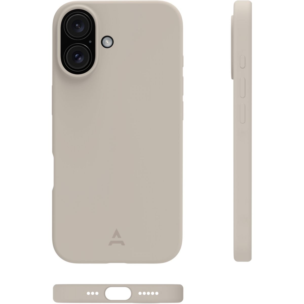 Coque iPhone 16 magnétique - Beige couleur unique, ADEQWAT