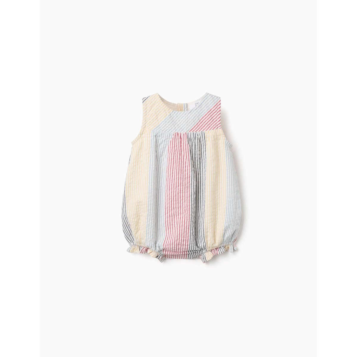 Barboteuse en coton à rayures You&Me rouge, ZIPPY
