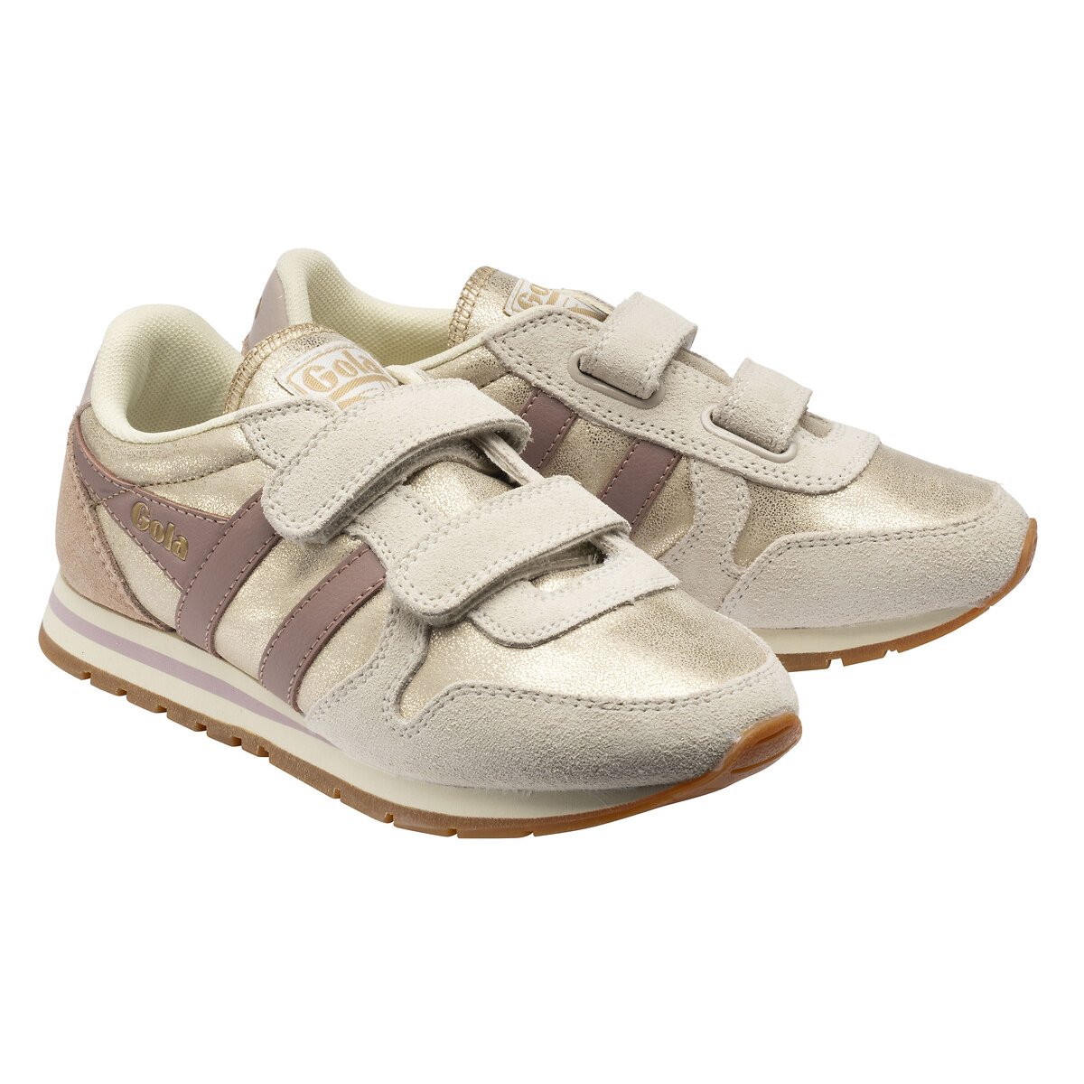 Zapatillas con cierres de velcro, DAYTONA BLAZE STRAP dorado/rosa antiguo, GOLA