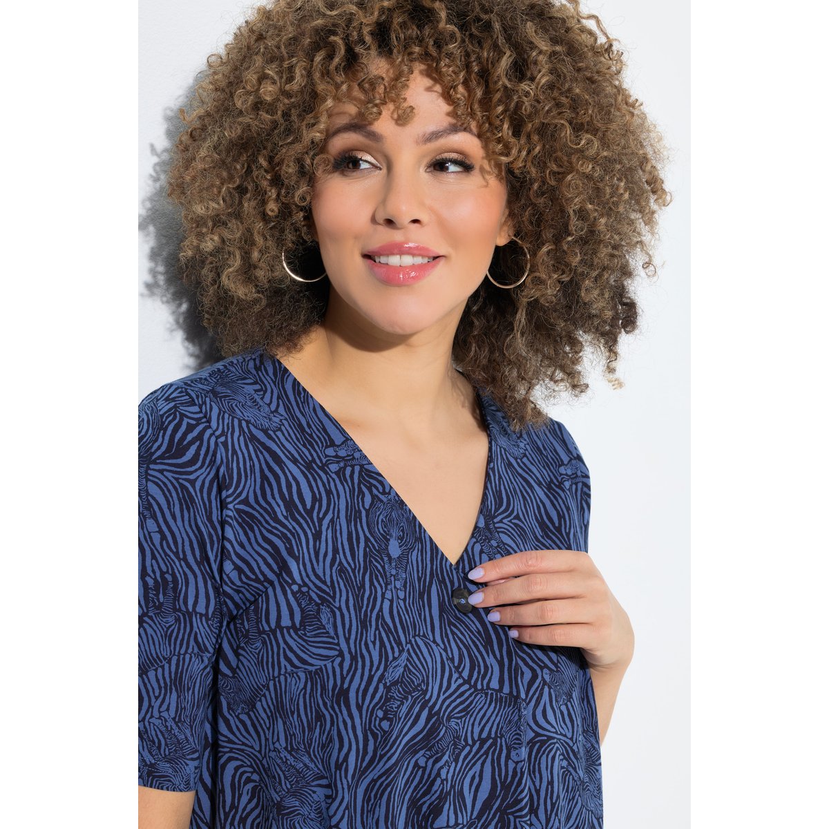 Robe motif zébré marine, ULLA POPKEN