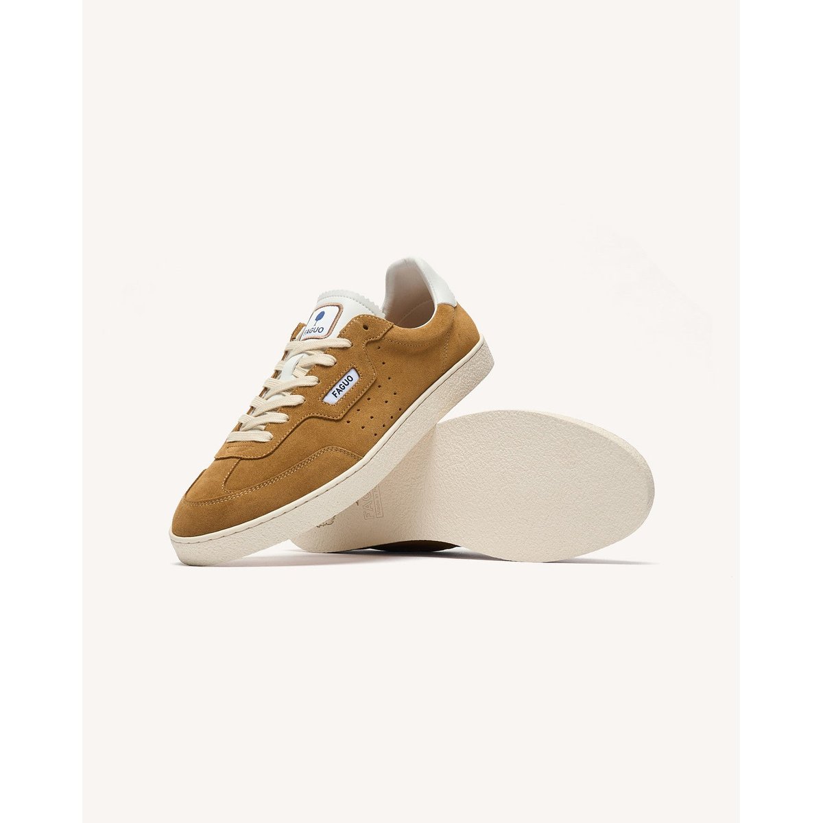 Baskets basses suede LUMBO beige clair, FAGUO