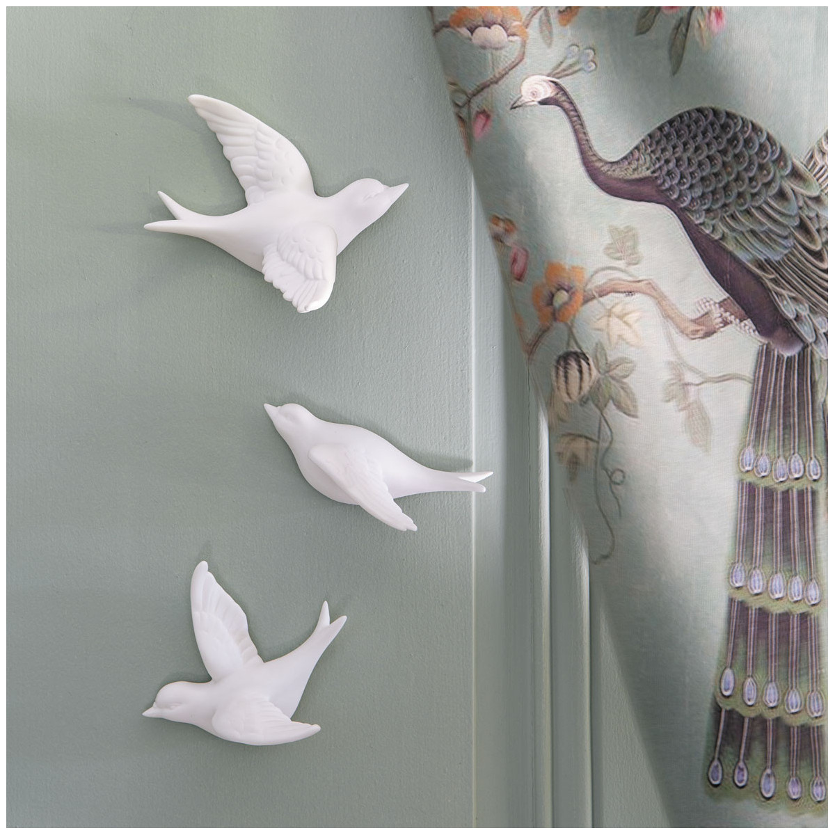Coffret de 3 hirondelles blanc, MATHILDE M