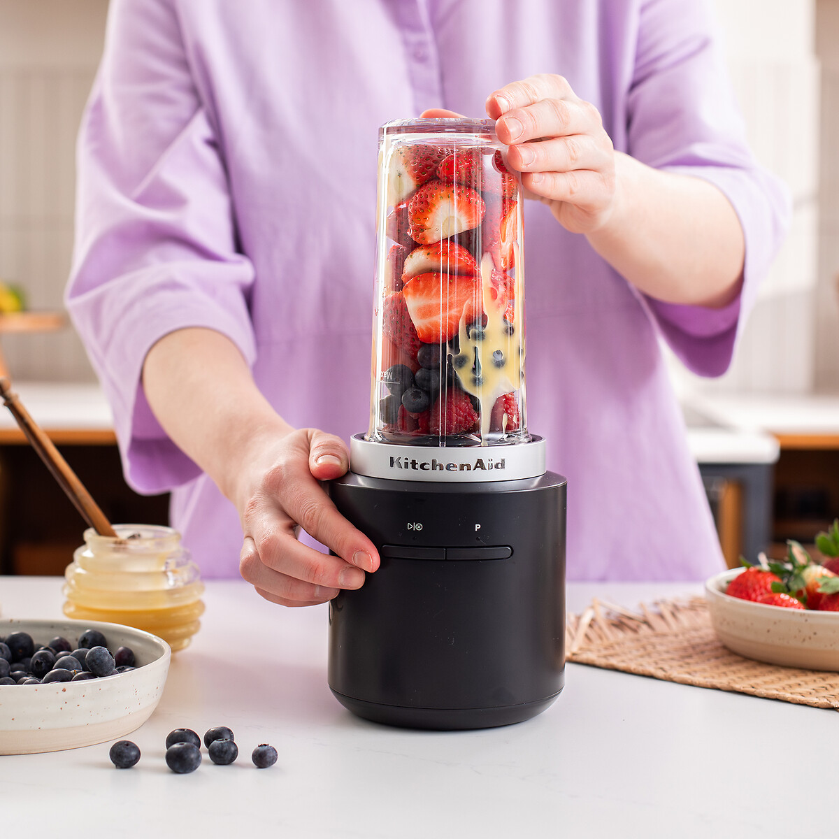 Go Cordless Portable Blender & Battery - 5KSBR256 black, KITCHENAID