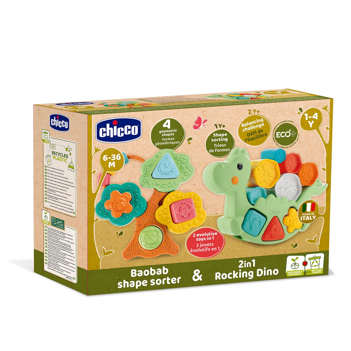 Lot eco plus lino baobab multicolore, CHICCO