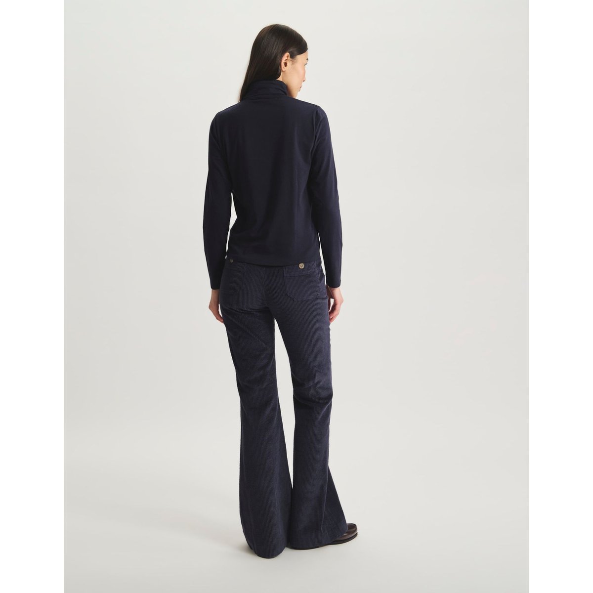 Top Matthieu à col roulé en coton bleu, INES DE LA FRESSANGE PARIS
