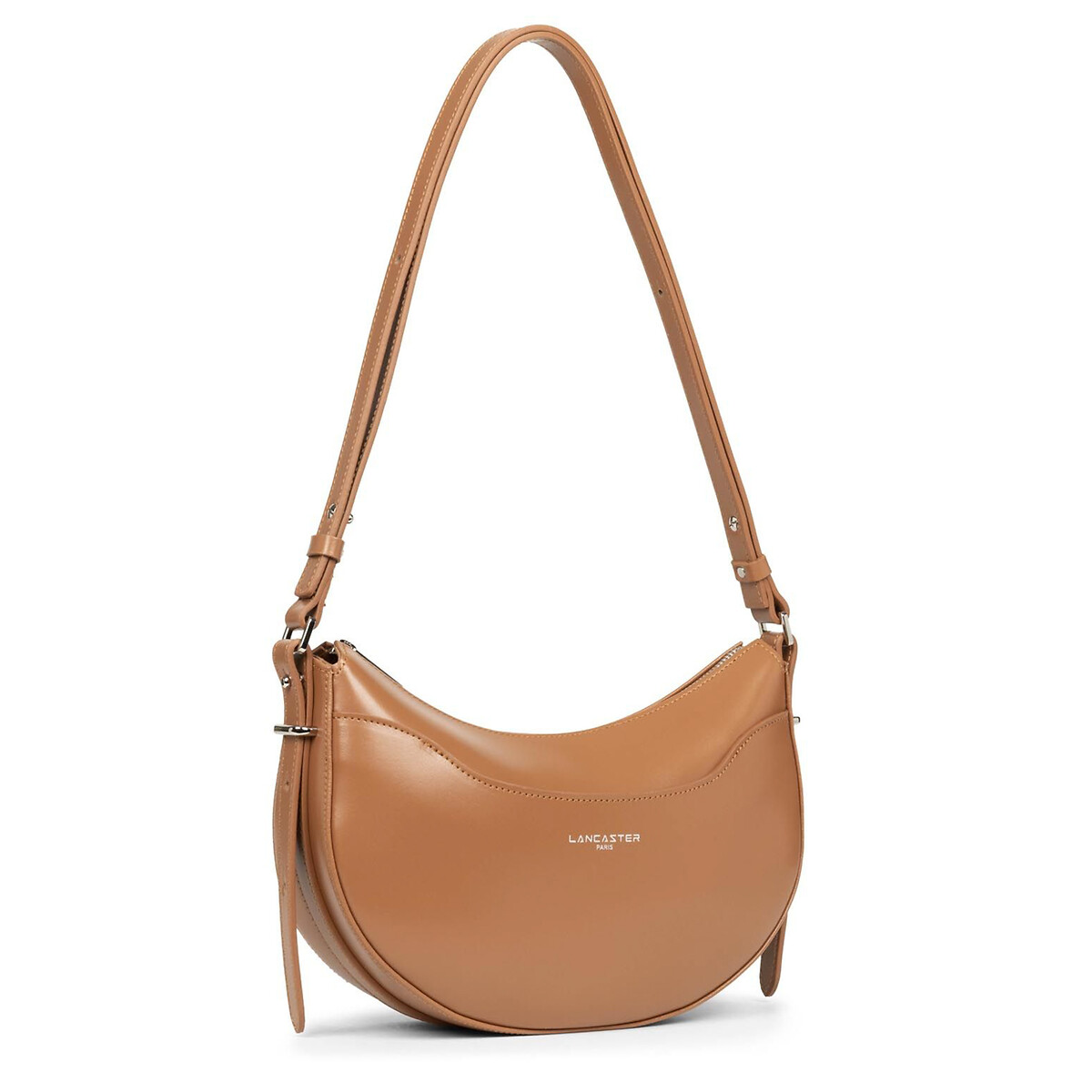 Sac à bandoulière demi lune SUAVE ACE camel, LANCASTER