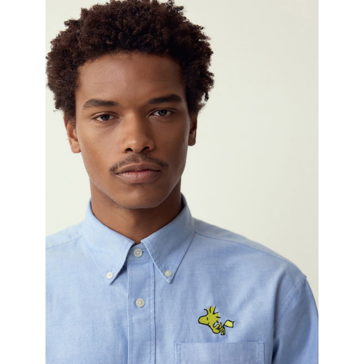 Chemise oxford snoopy sous licence bleu, NEXT